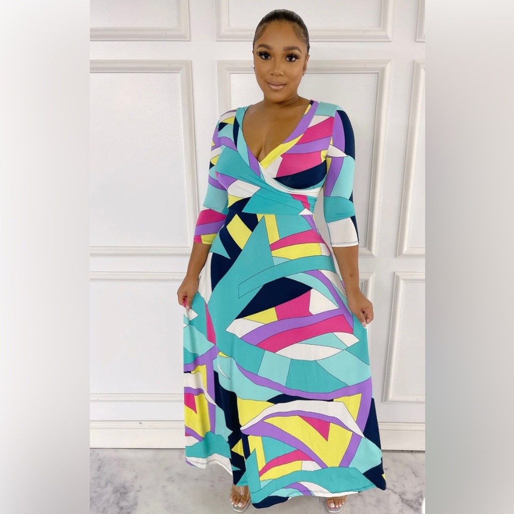 Multi print Maxi dress